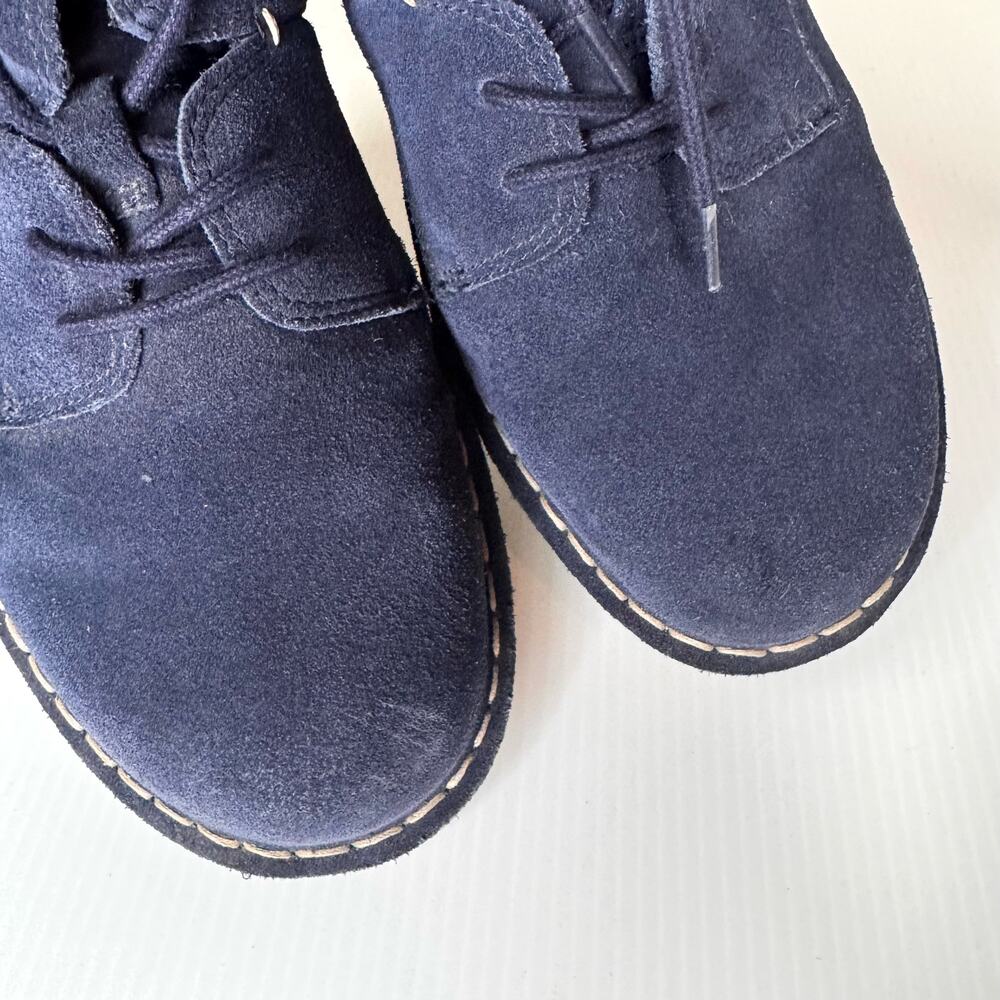 CLARKS Lace Up Boot Women's 9 Tamitha Key Navy Suede Leather Ankle Bootie Casual - Picture 6 of 9